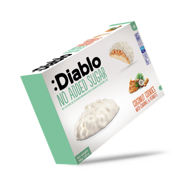 Review of Diablo No Added Sugar Coconut Cookies Caramel and Peanut 100g