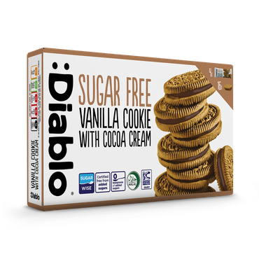 Review of Diablo Sugar Free Vanilla Sandwich Cookie Cocoa Cream 176g (4x the 44g)
