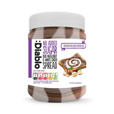 Review of Diablo No Added Sugar Duo Spread Hazelnut and White Chocolate 350g