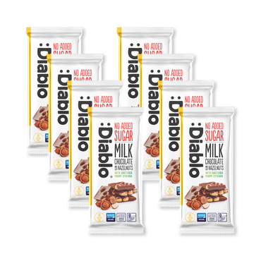 Review of Diablo No Added Sugar Milk Chocolate Bar Hazelnuts 75g Pack of 8