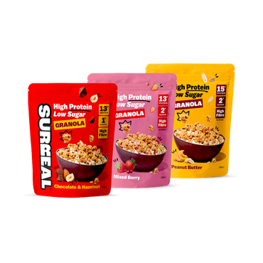 Review of Surreal High Protein Granola Variety Bundle 3 x 300g