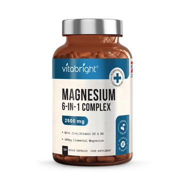 Review of VitaBright Magnesium Complex 6-in-1 with Zinc, Vitamin B6 & D3 - 2500mg per Serving - 120 Capsules