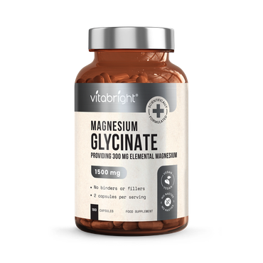 Review of VitaBright Magnesium Glycinate 1500mg per Serving - 300mg Elemental Magnesium - 180 Capsules