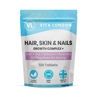 Review of Vita London  Hair, Skin & Nails Growth Complex  10,000µg Of Biotin  120 Tablets