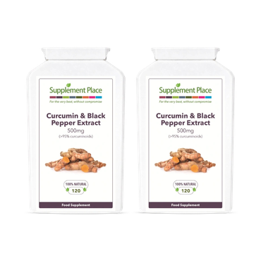 Review of Supplement Place Curcumin & Black Pepper Capsules | 500mg | 95% Curcuminoids | 240 Capsules