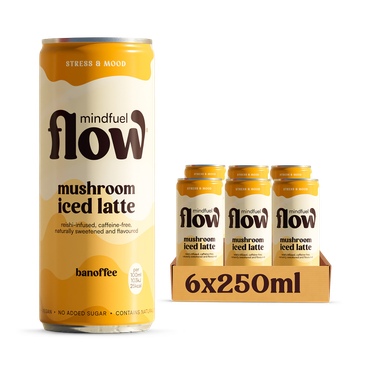 Review of Mindfuel Flow Reishi Mushroom Oat Latte Banoffee 6 x 250ml