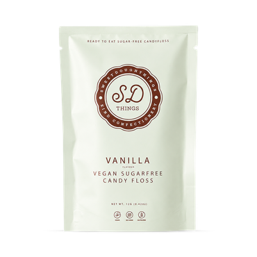 Review of SweetDoughThings Vegan Friendly Sugar Free Candy Floss Vanilla Flavour 12g