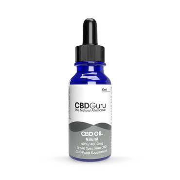 Review of CBD Guru CBD Oil Drops 4000mg - High Purity Natural Flavour 40% CBD Blended with Naturally Sourced MCT Oil - THC-Free 10ml (18+)