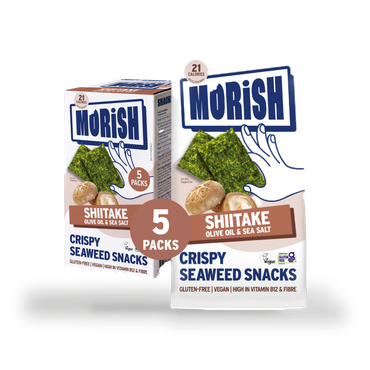 Review of Morish Snacks Crispy Shiitake Seaweed Snacks 5x4g