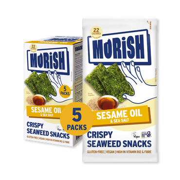 Review of Morish Snacks Crispy Sesame Oil Seaweed Snacks 5x4g