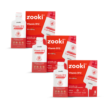 Review of Zooki Liposomal Vitamin B12 2500mcg Strawberry Flavour 90 Sachets Bundle