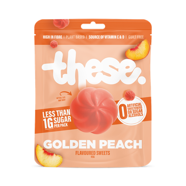 Review of THESE Sweets - Ultra low sugar gummies -Golden Peach 45g