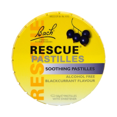 Nelsons Bach Rescue Remedy Blackcurrant Pastilles 50g