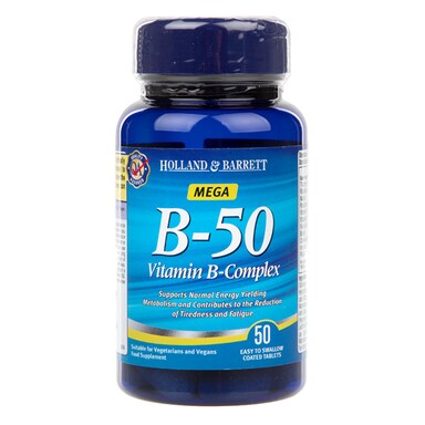 Holland & Barrett Mega B 50 Vitamin B Complex Caplets 50 Caplets
