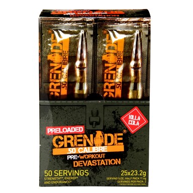 Grenade .50 Calibre Pre-Workout Killa Cola 25 x 23g