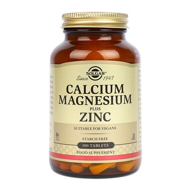 Solgar Calcium Magnesium plus Zinc 100 Tablets