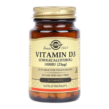 Solgar Vitamin D3 1000IU 90 Tablets