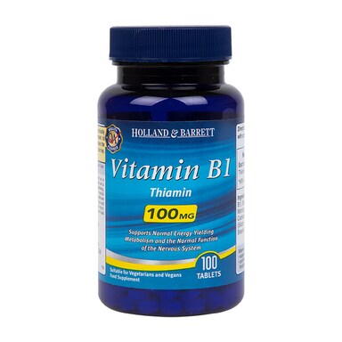 Holland & Barrett Vitamin B1 100 Tablets 100mg