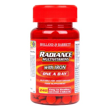 Holland & Barrett Radiance Multi Vitamins & Iron One a Day 240 Tablets
