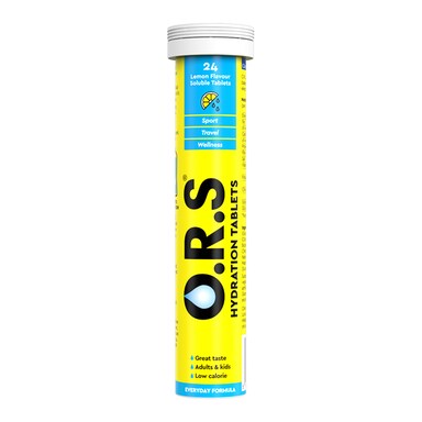 ORS Hydration Lemon 24 Soluble Tablets