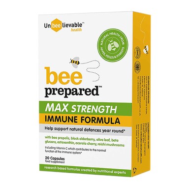 Unbeelievable Health Bee Prepared Max Strength 20 Capsules