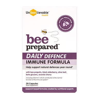 Unbeelievable Health Bee Prepared Daily Defence 30 Capsules