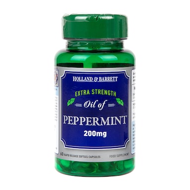 Holland & Barrett Extra Strength Oil of Peppermint 60 Capsules 200mg