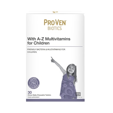 Pro-Ven Acidophilus & Bifidus with Multivitamins 30 Chewable Tablets for Children