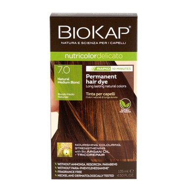 BioKap Permanent Hair Dye 7.0 (Natural Medium Blond)
