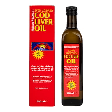 Holland & Barrett Extra Strength Cod Liver Oil Liquid 500ml