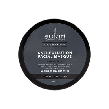 Sukin Oil Balancing + Charcoal Anti-Pollution Facial Masque 50ml