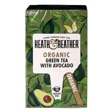 Heath & Heather Organic Green Tea & Avocado 20 Tea Bags