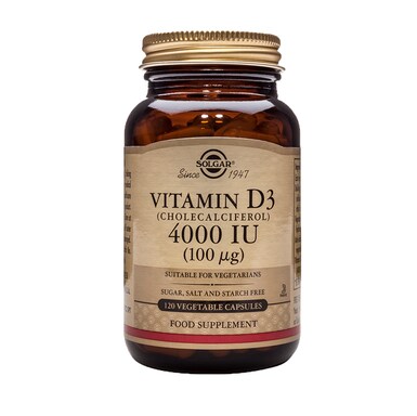 Solgar Vitamin D3 4000IU 120 Vegetable Capsules