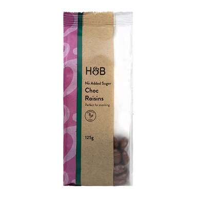 Holland & Barrett No Added Sugar Choccy Raisins 125g