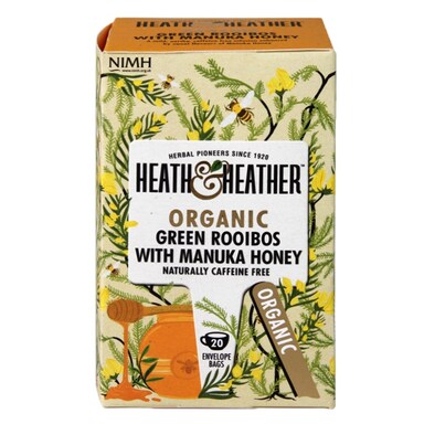 Heath & Heather Organic Green Rooibos with Manuka Honey 20 Tea Bags