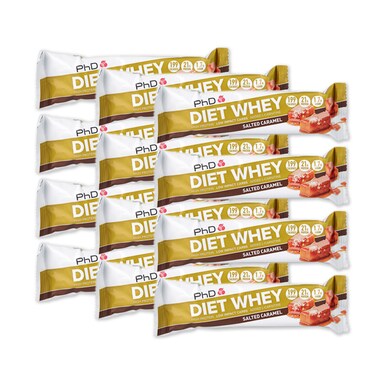 PhD Diet Whey Bar Salted Caramel 12 x 65g
