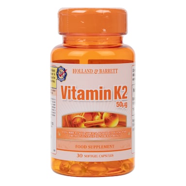 Holland & Barrett Vitamin K2 30 Capsules 50ug