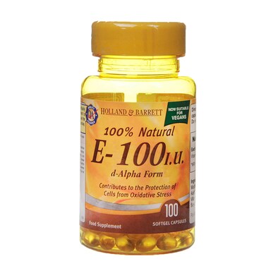 Holland & Barrett Vitamin E 100iu 100 Softgel Capsules