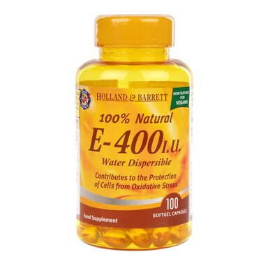 Holland & Barrett Water Dispersible Vitamin E 400iu 100 Softgel Capsules