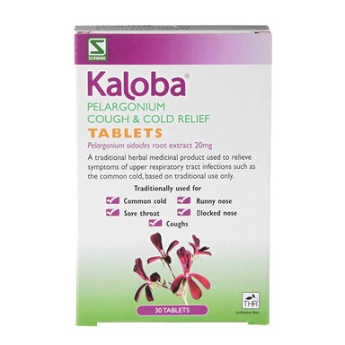Schwabe Pharma Kaloba Pelargonium Cough & Cold Relief 30 Tablets