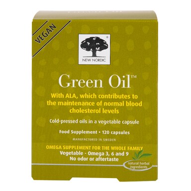 New Nordic Vegan Green Oil Omega Supplement 120 Capsules