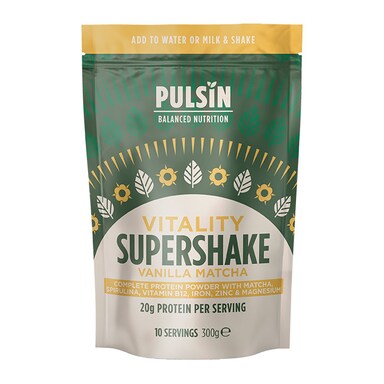Pulsin Supershake Vitality Vanilla Matcha 300g
