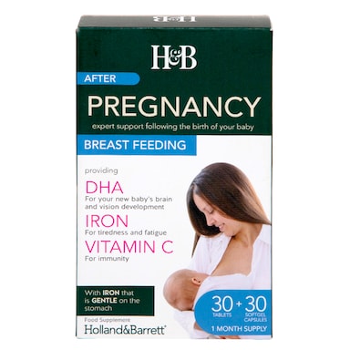 Holland & Barrett Pregnancy Breastfeeding Dual Pack 30 Tablets & 30 Capsules