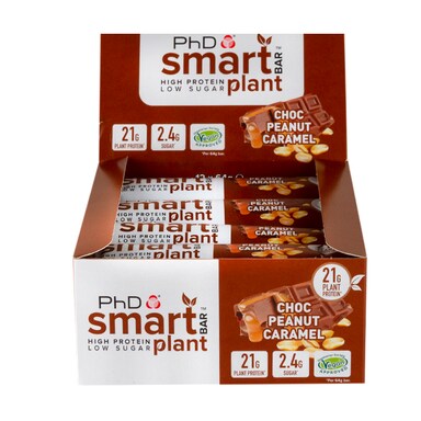 PhD Smart Bar Plant Chocolate Peanut Caramel 12 x 60g