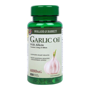 Holland & Barrett Garlic Oil With Allicin 4000mg 250 Capsules