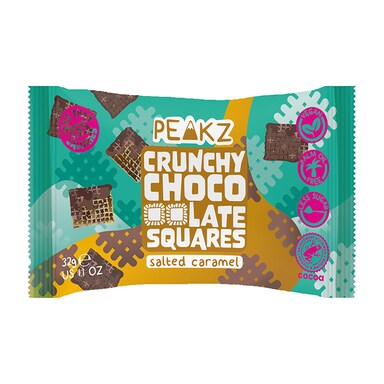 Peakz Salted Caramel Chocolate Squares 32g