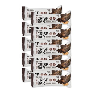 Optimum Nutrition Crisp Protein Bar Choc Brownie Full Box 10 x 65g