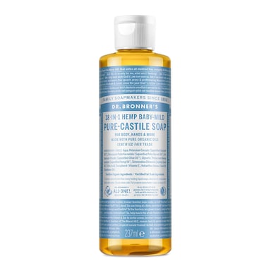 Dr Bronner's Baby Unscented Pure-Castile Liquid Soap 237ml