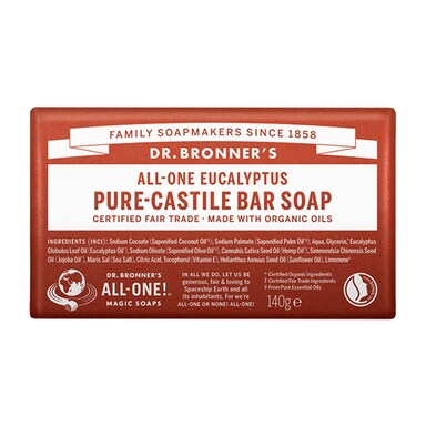 Dr Bronner's - All-One Eucalyptus Pure-Castile Bar Soap 140g