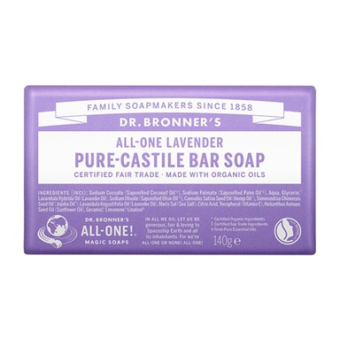 Dr Bronner's - All-One Lavender Pure-Castile Bar Soap 140g